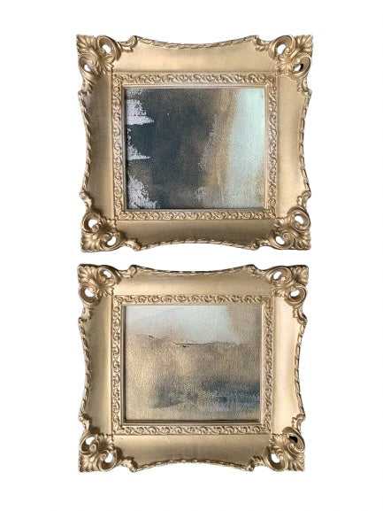 Dark Green Light Green Small Colorfield Pair